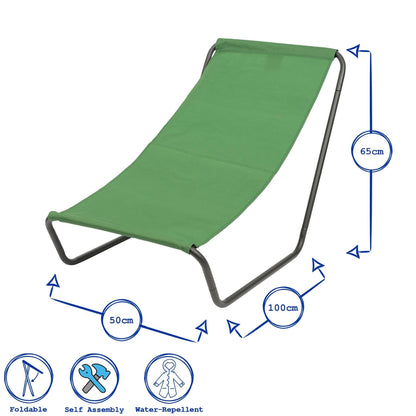 Green Folding Beach Lounger