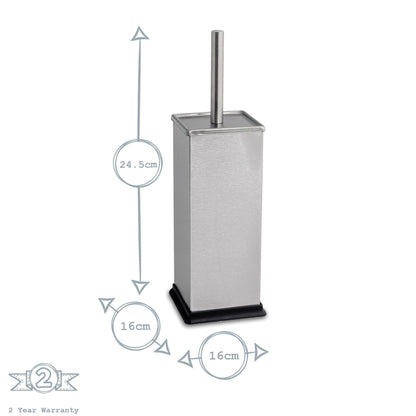 Brushed Steel Square Toilet Brush