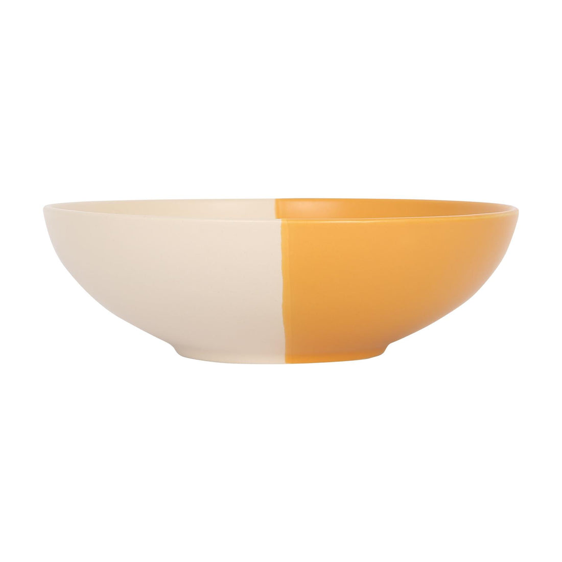 Mustard 20.5cm Two-Tone Stoneware Pasta Bowl
