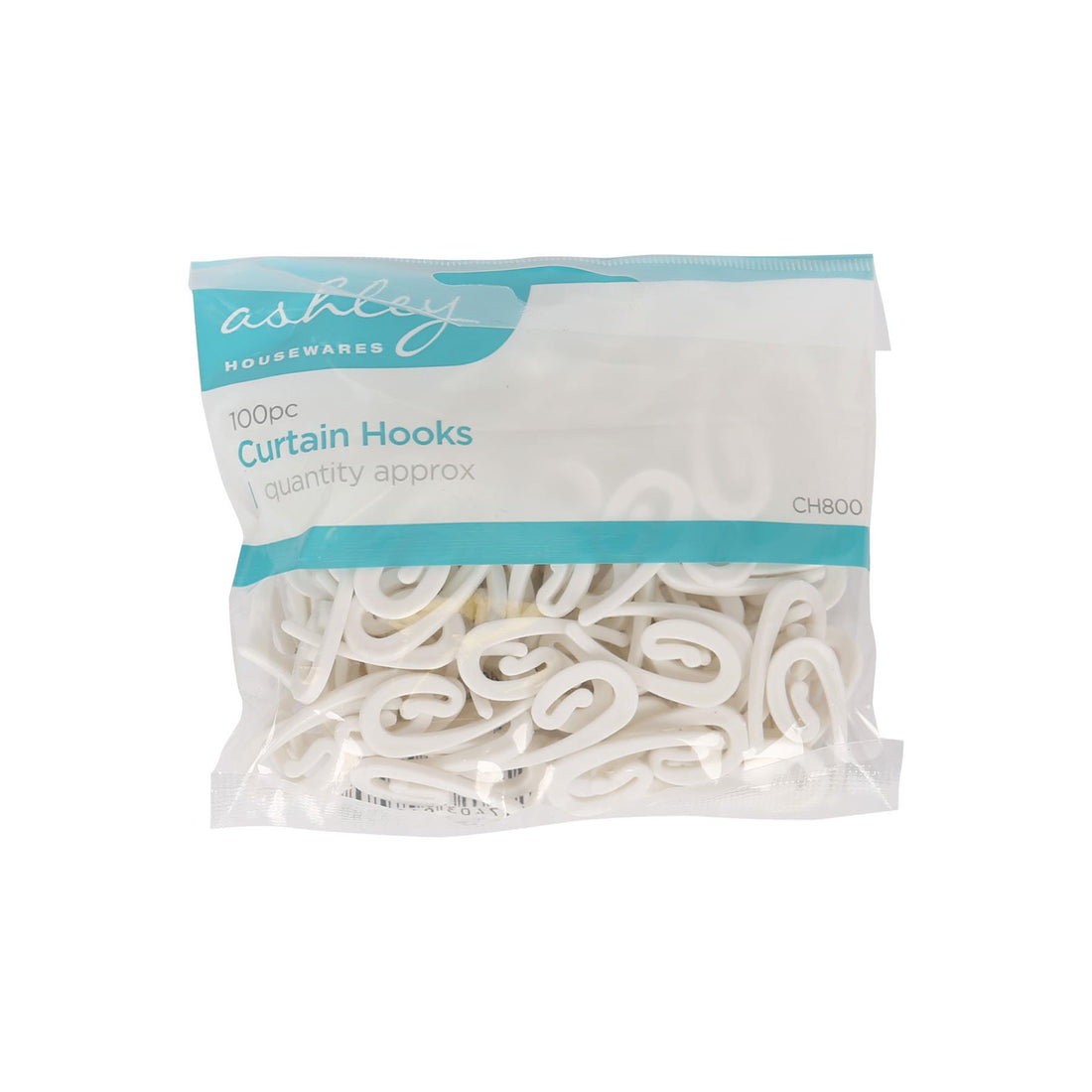 Plastic Curtain Hooks - White
