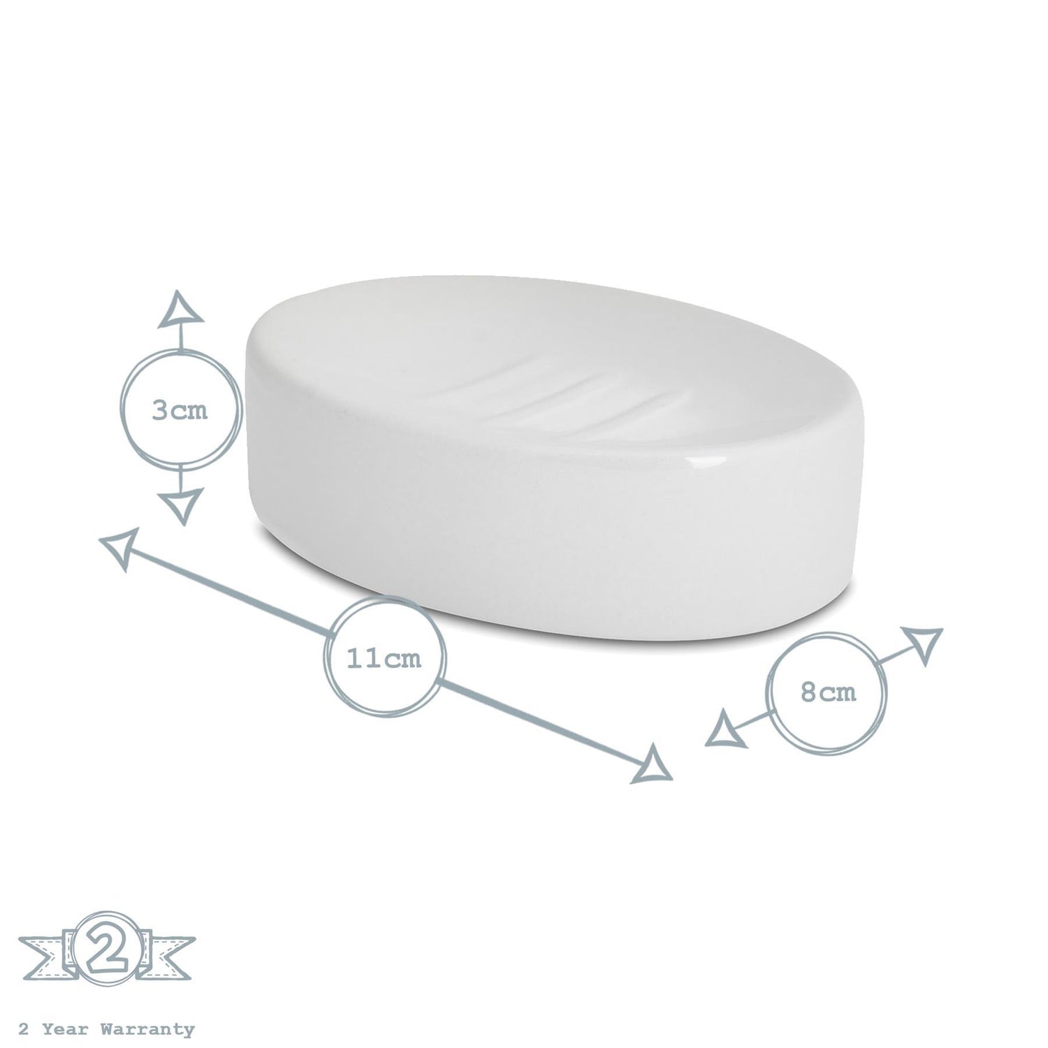 White Ceramic Soap Dish