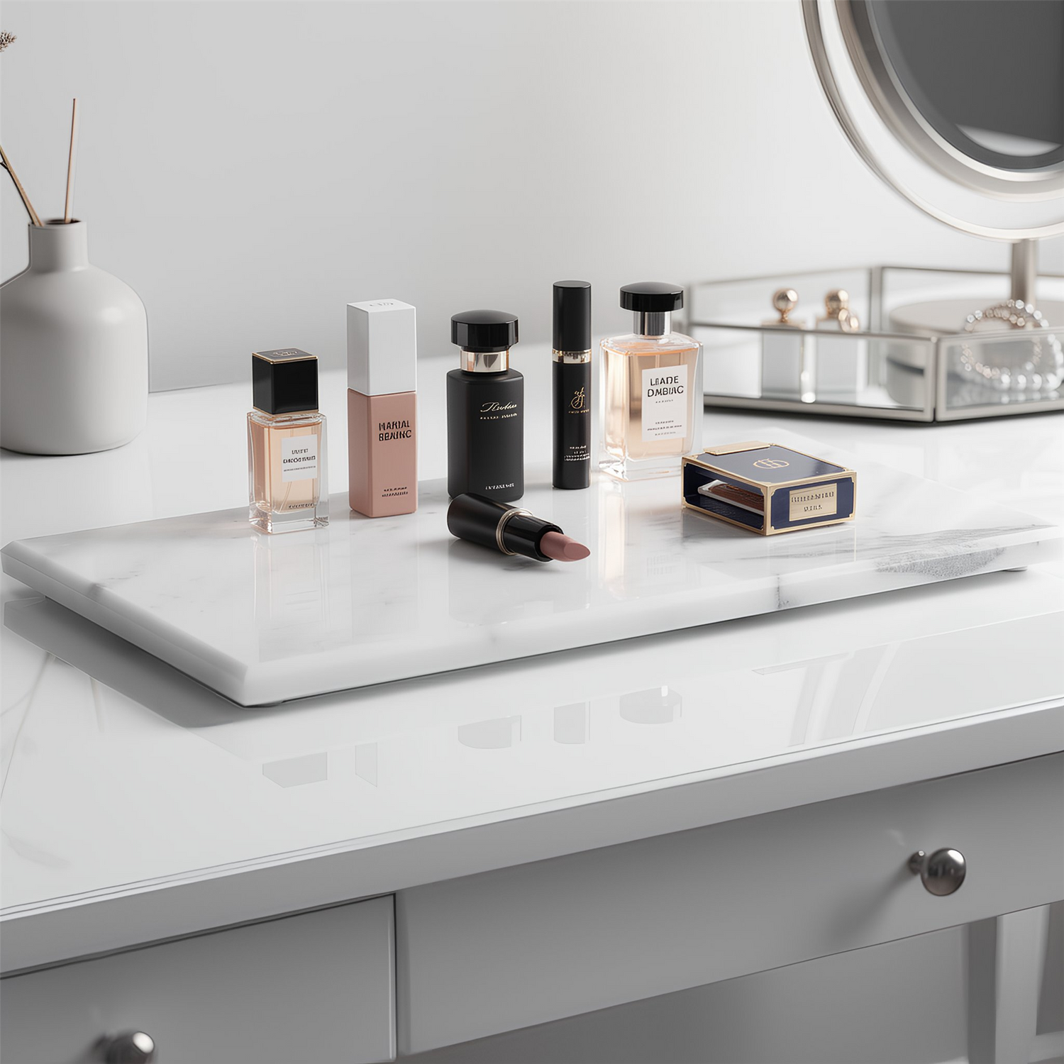 Marble Serving Board - 32.5 x 17.5cm - White