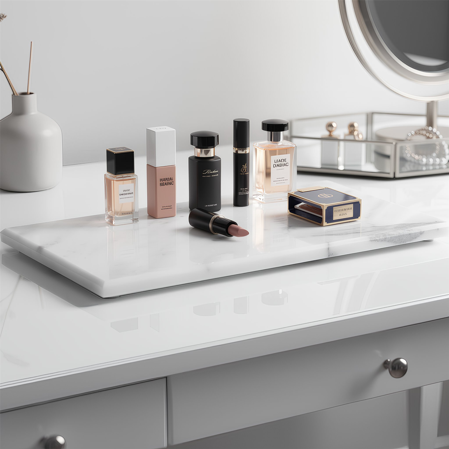 Marble Serving Board - 32.5 x 17.5cm - White