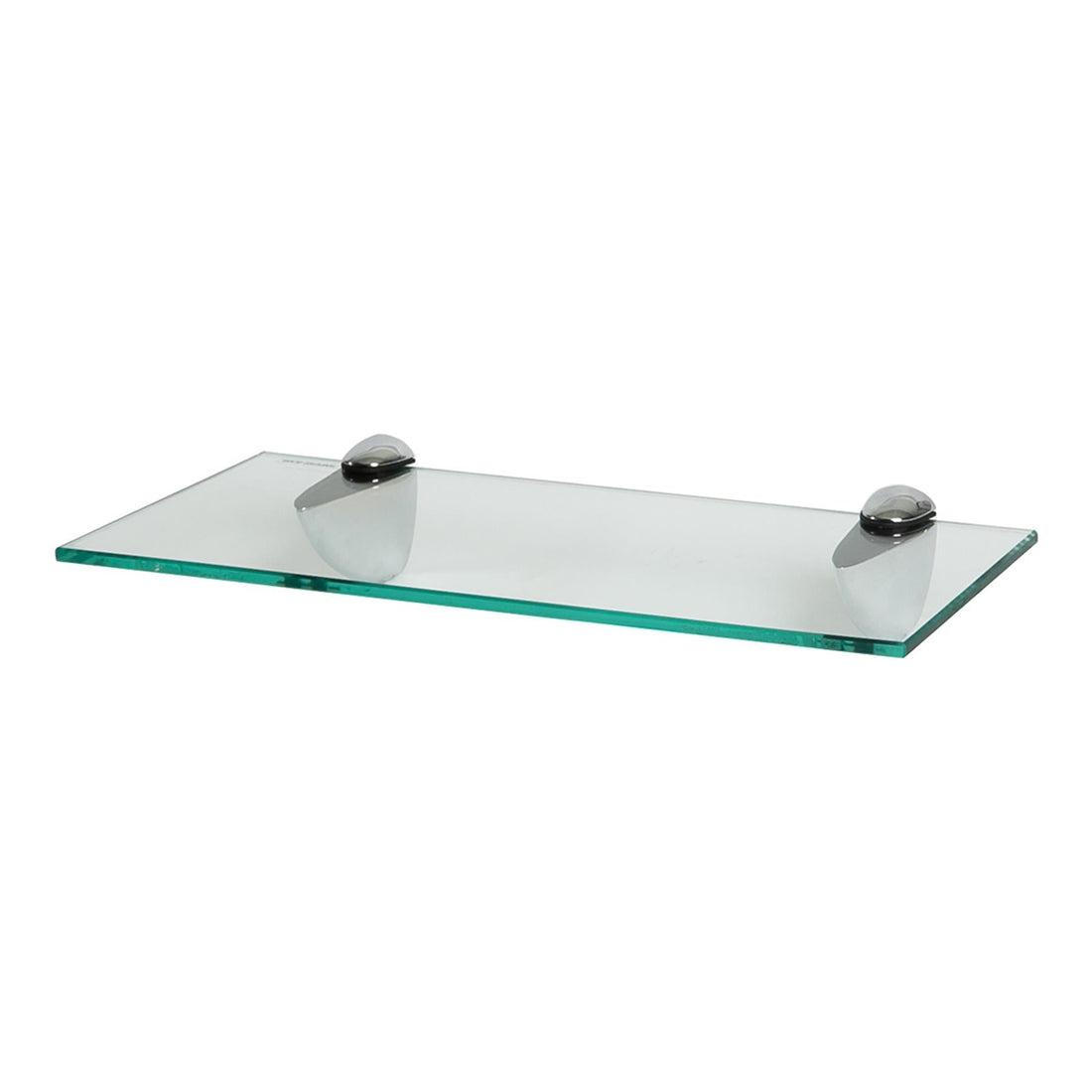 40cm Floating Glass Shelf with Chrome Fixings