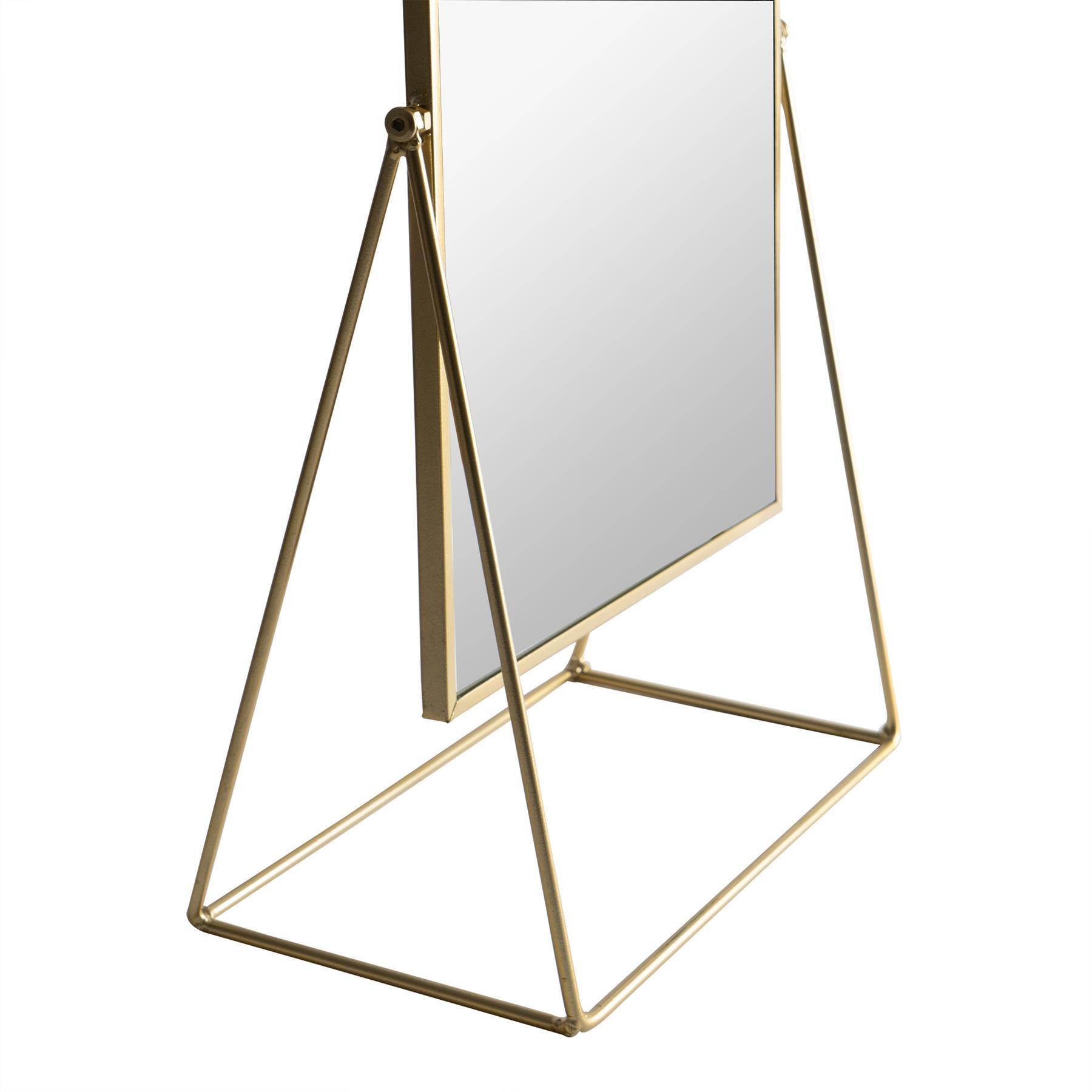 32cm x 50cm Gold Square Dressing Table Mirror