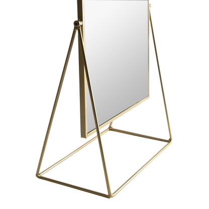 32cm x 50cm Gold Square Dressing Table Mirror