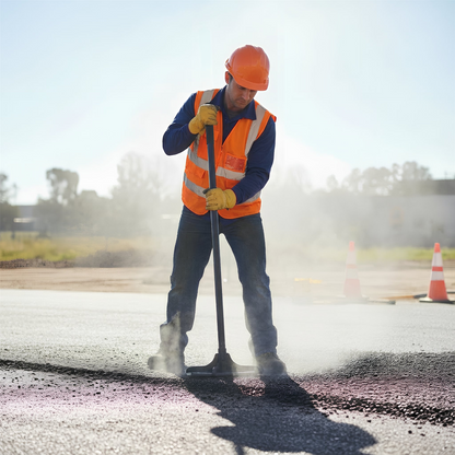 20cm Ground Tamper with 1.22M Handle - Black