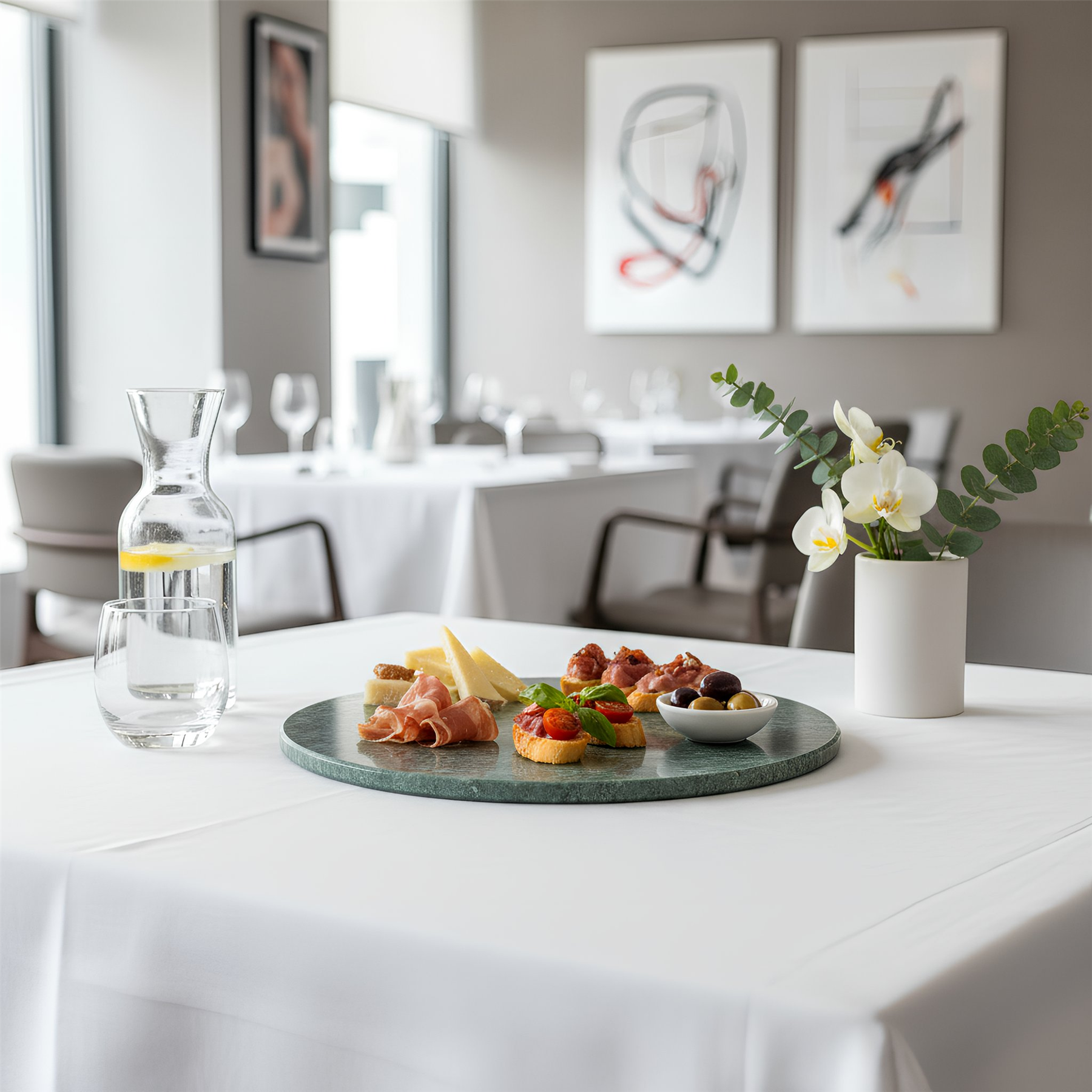 Marble Serving Board - 33cm - Green