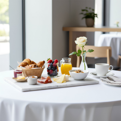 Marble Serving Board - 32.5 x 26cm - White