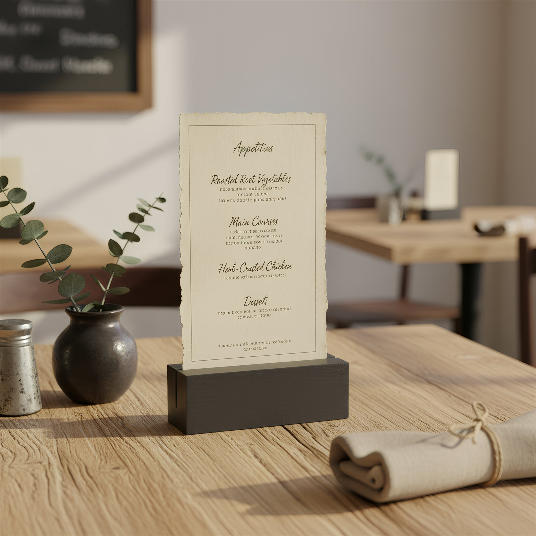 Natural Slate Sign Holder - 9cm
