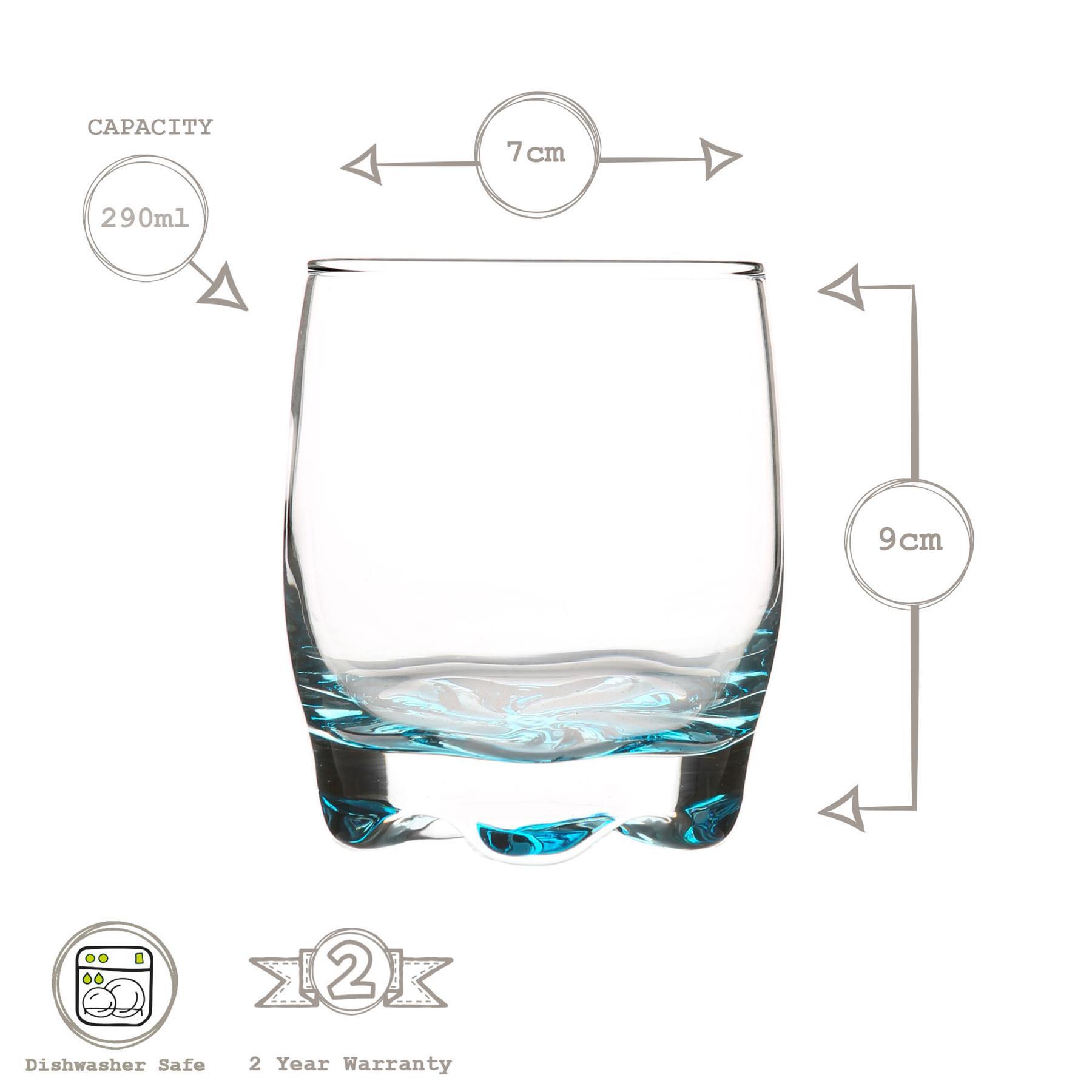 290ml Coloured Adora Premium Whisky Glasses - Pack of Six