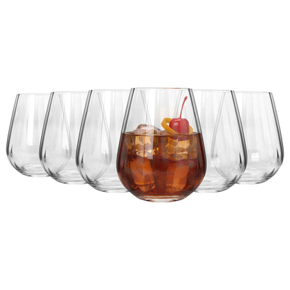 460ml Kensington Optic Crystal Tumbler Glasses - Pack of 6