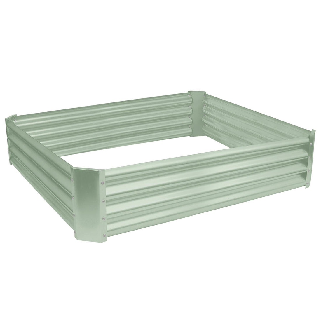 Green 120cm x 120cm Square Steel Raised Garden Bed