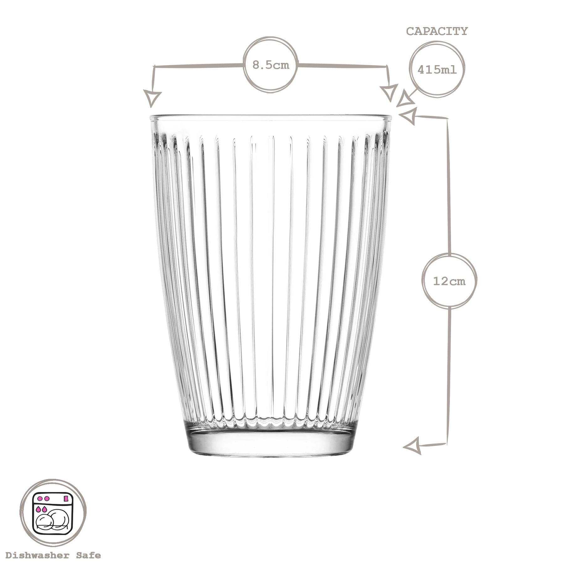415ml Hestia Highball Glasses - Pack of 6