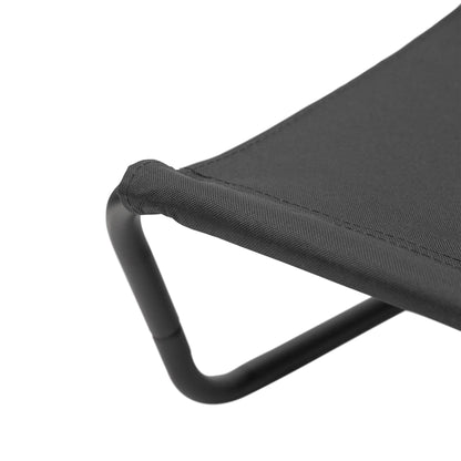 Black Folding Beach Lounger