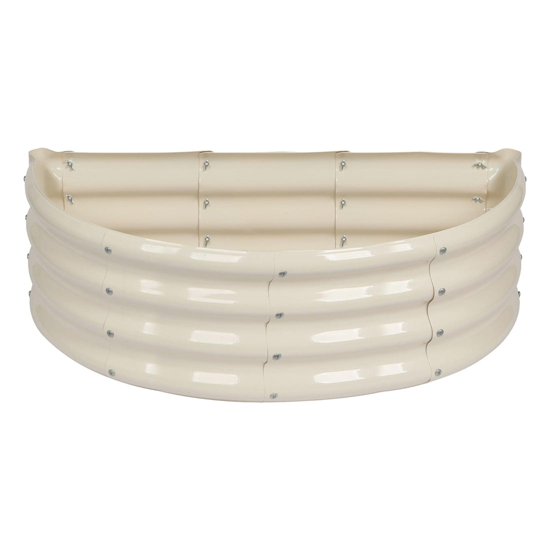 Ivory 90cm x 45cm Semicircular Steel Raised Garden Bed