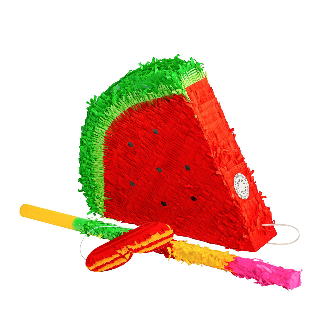 Watermelon Pop-Out Pinata Set with Rainbow Stick &amp; Blindfold