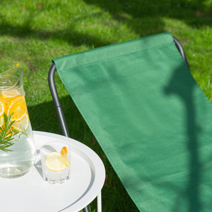 Green Folding Beach Lounger