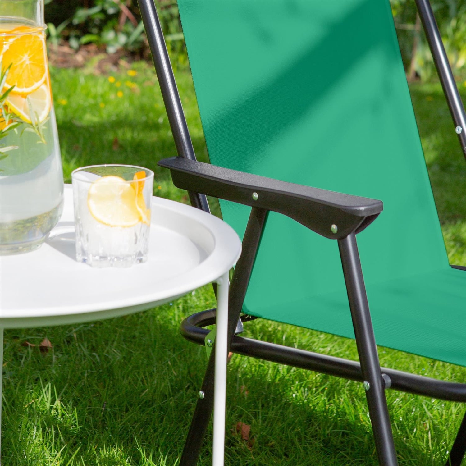 Green Folding Metal Beach Chair