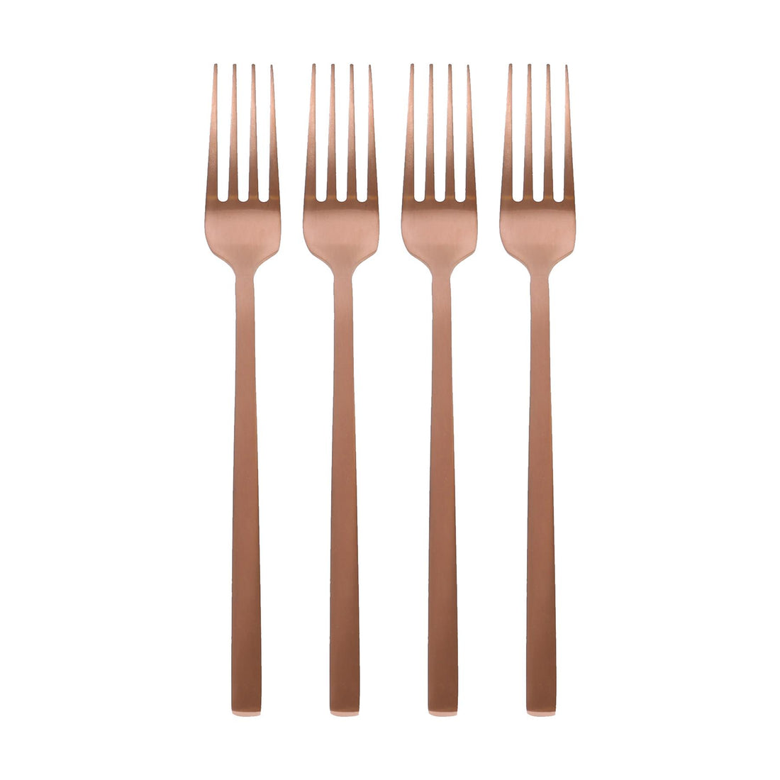 Copper 19.5cm Stainless Steel Dinner Forks - Pack of 4