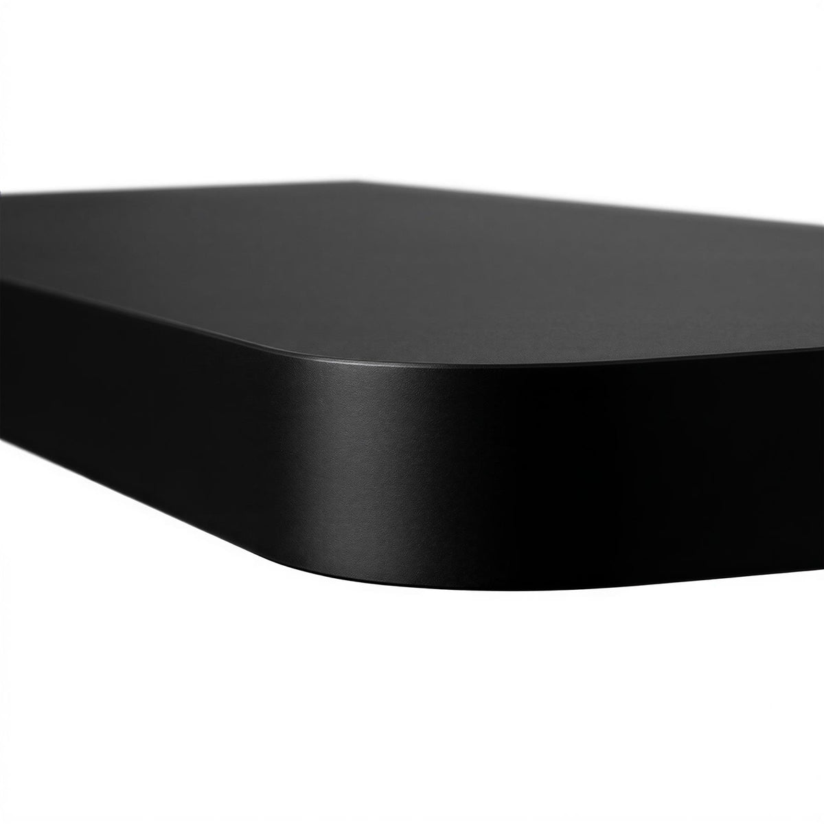 Rounded Wooden Floating Shelf - 60cm - Black