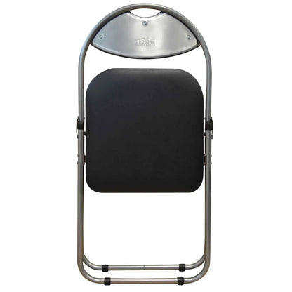 Black Curved Padded Folding Chair