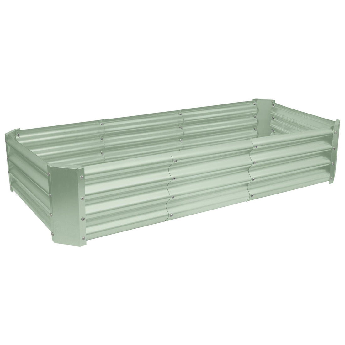 Green 180cm x 90cm Rectangular Steel Raised Garden Bed