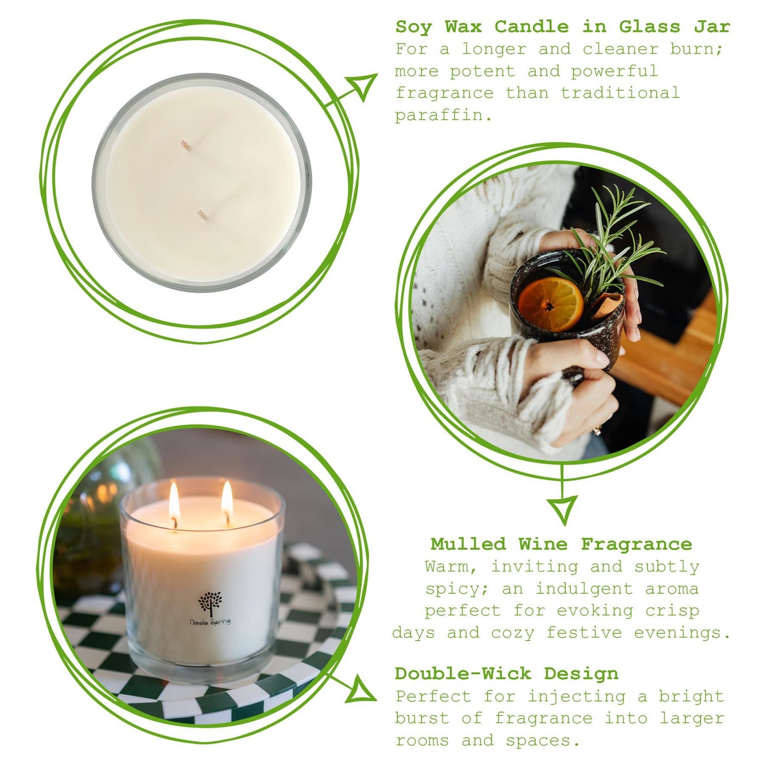 Bispol Scented Candle - Chocolate & Orange Scented Candle in Glass Bispol Scented Candle - Chocolate & Orange Scented Candle in Glass