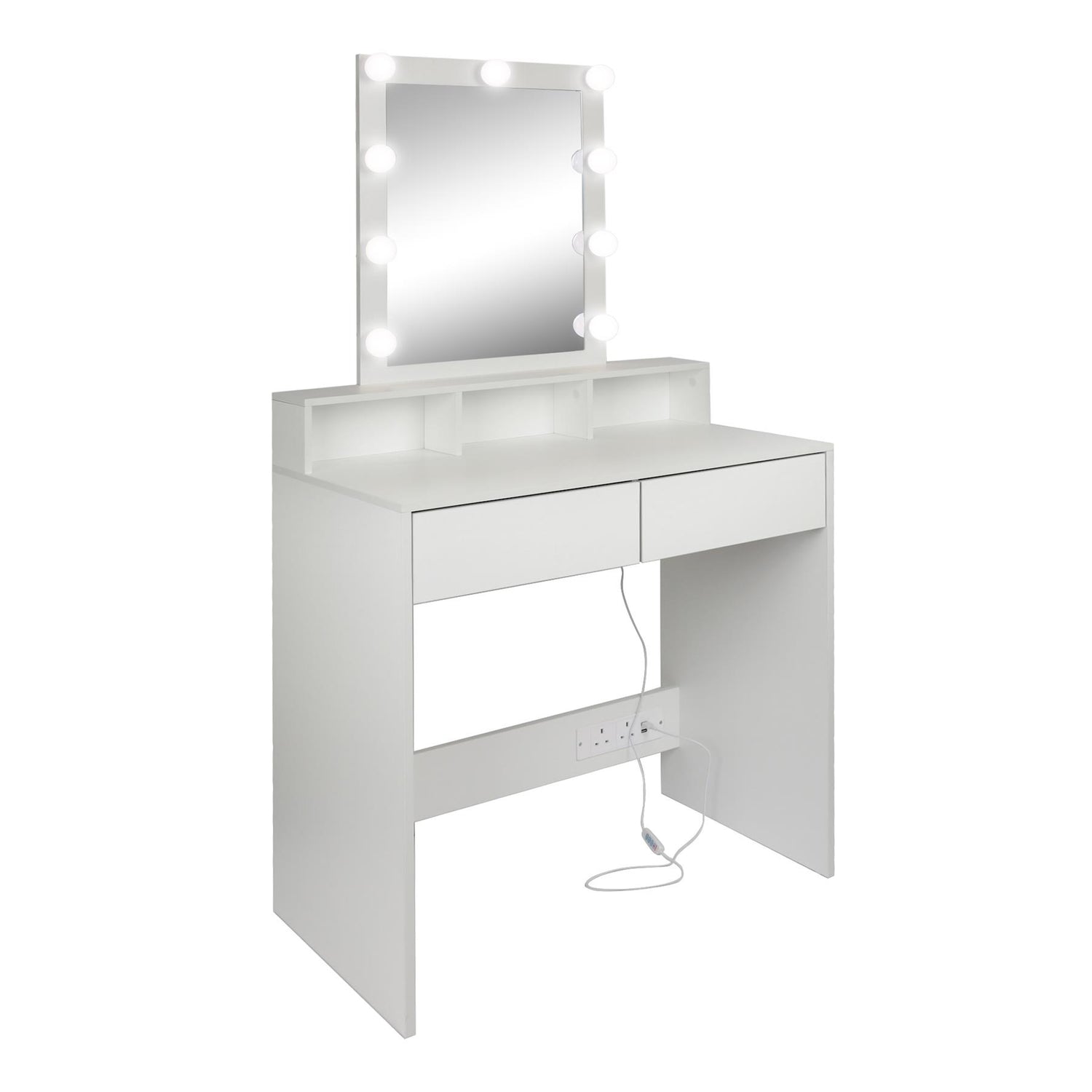 Wooden Dressing Table with LED Lights