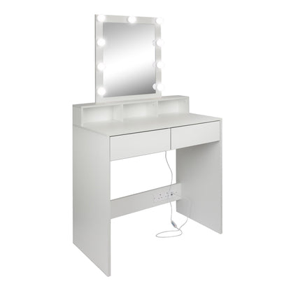 Wooden Dressing Table with LED Lights