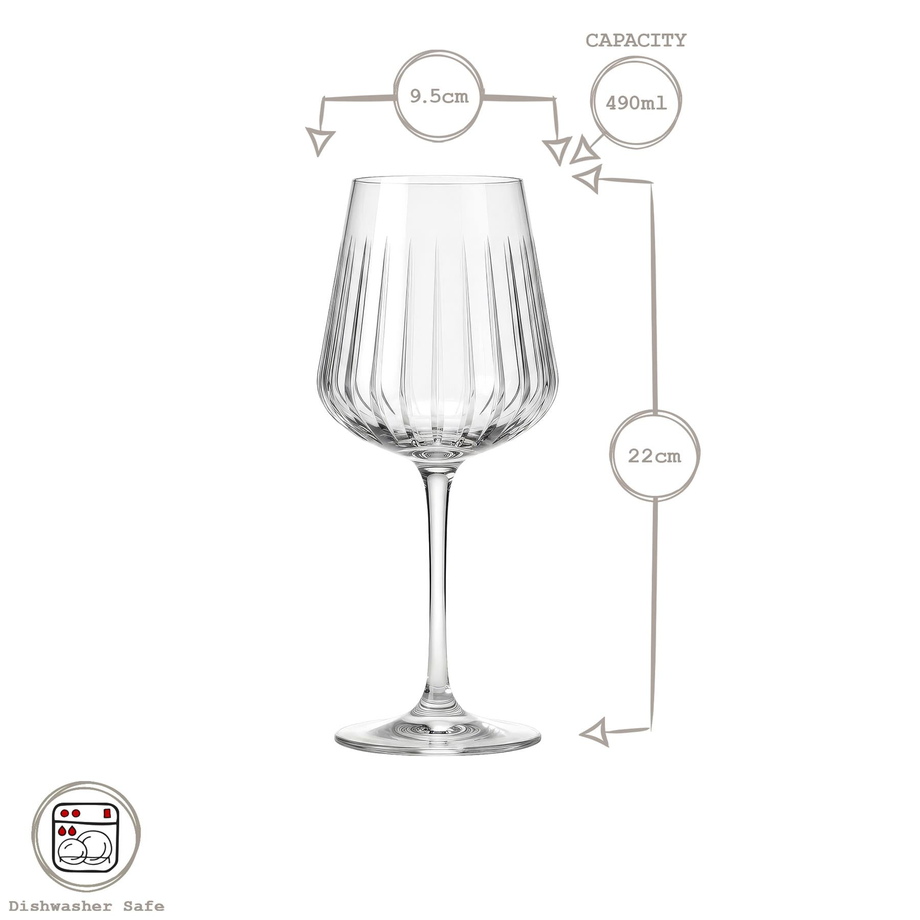 490ml Timeless Crystal Spritz Cocktail Glasses - Pack of Six