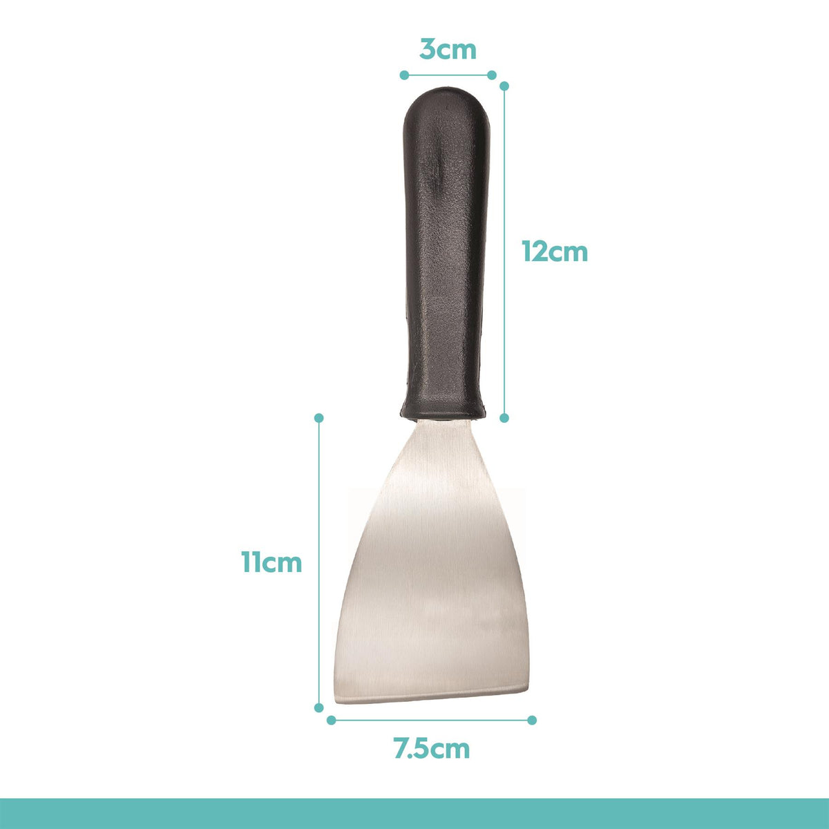 Stainless Steel Griddle Scraper - 11.5 x 7.5cm