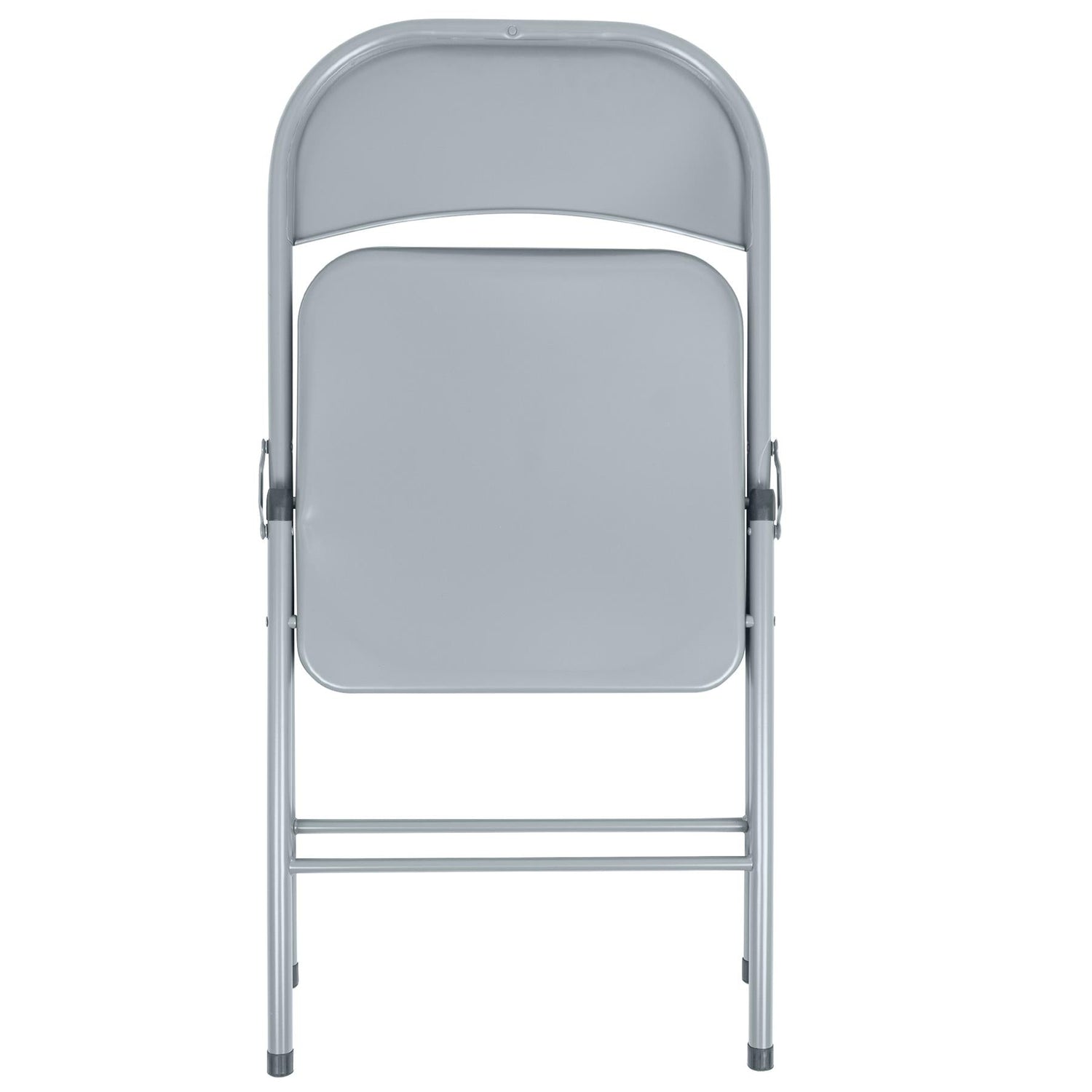 Matt Grey Metal Folding Chair - Pack of Six