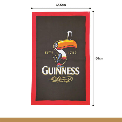 Guinness Toucan Tea Towel - 43.5 x 68cm - Black/Red