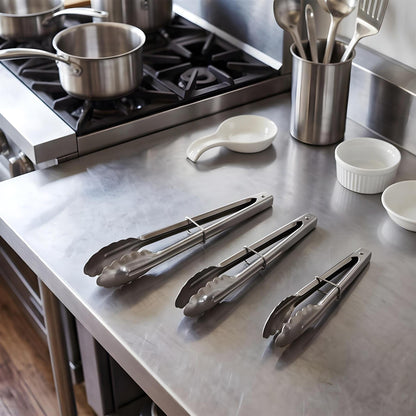All-Purpose Stainless Steel Kitchen Tongs - 31cm
