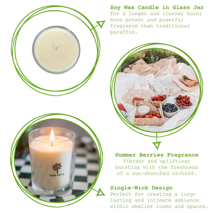 Soy Wax Scented Candle - 160g - Summer Berries