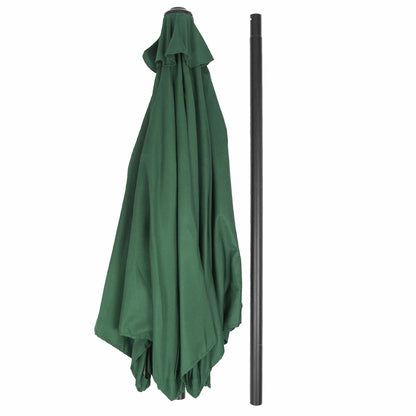 2.7M Tilting Garden Parasol and Base Set - Green