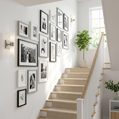 A4 (8" x 12") Photo Frames with A5 Mounts - Black - Pack of 3
