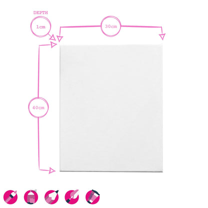 Stretched Canvas with Wooden Wedges - Pack of 5