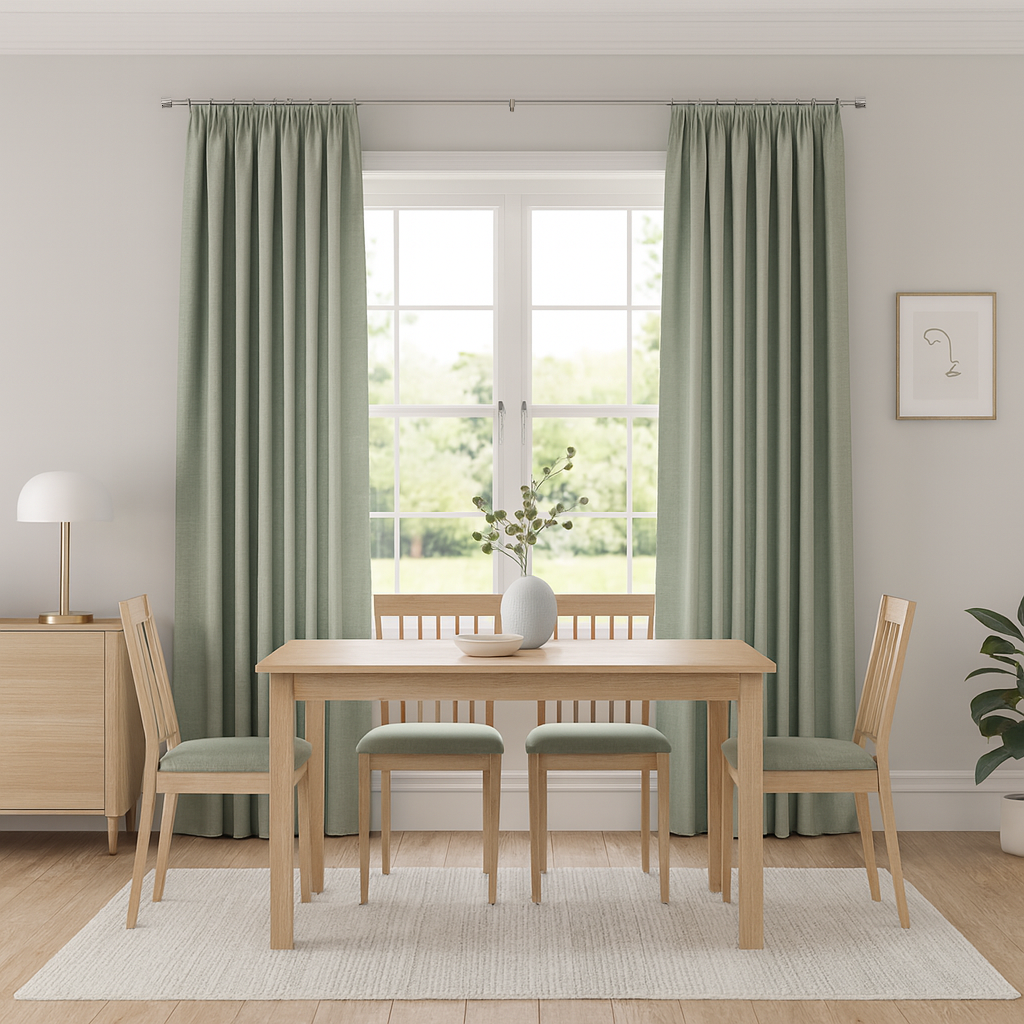 Extendable Brushed Nickel Metal Curtain Pole Kit from 77cm to 250cm