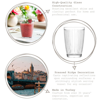 340ml Hestia Glass Tumblers - Pack of 6