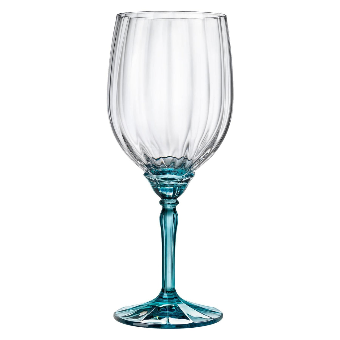 535ml Blue Florian Red Wine Glasses - Pack of Six
