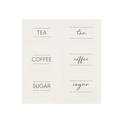 Cork Ball Glass Tea Coffee Sugar Jars Set