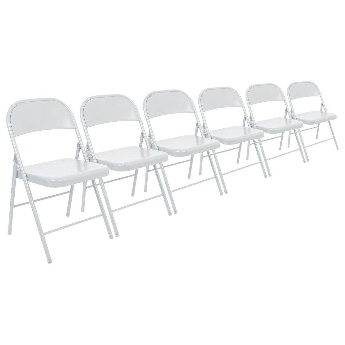 Matt White Metal Folding Chair - Pack of Six