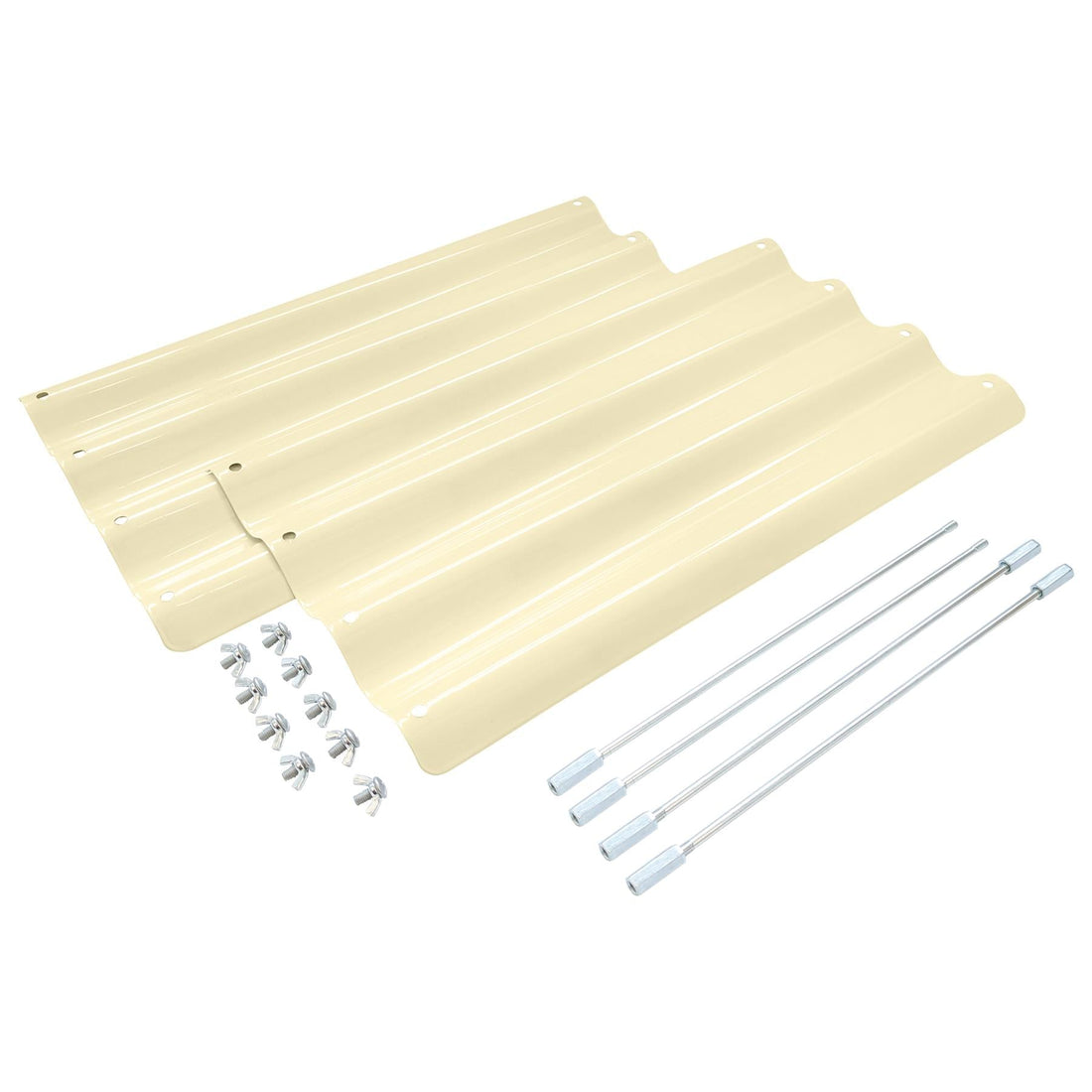 Ivory 50cm Steel Raised Garden Bed Extension Set