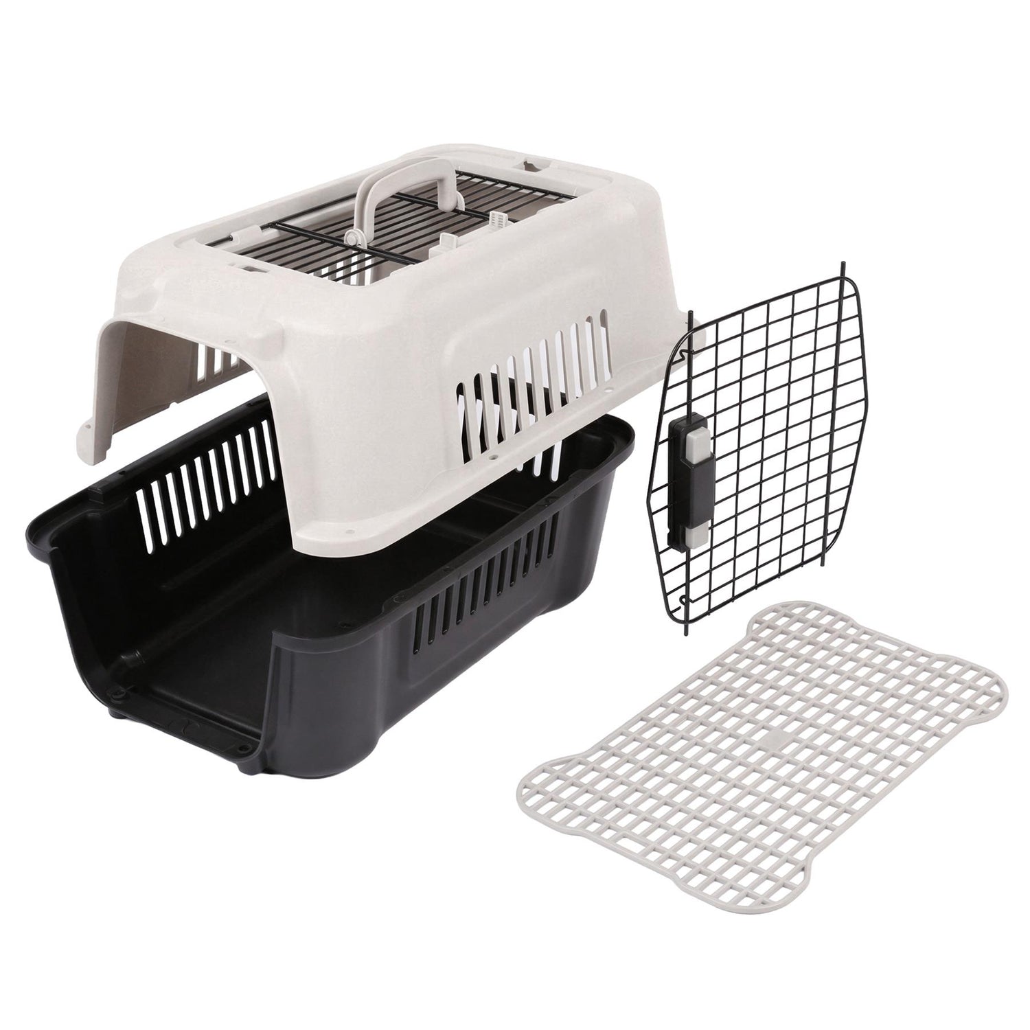 Hard-Sided Cat Carrier - Large - Grey/Black