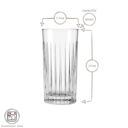 440ml Timeless Crystal Highball Glasses - Pack of Six