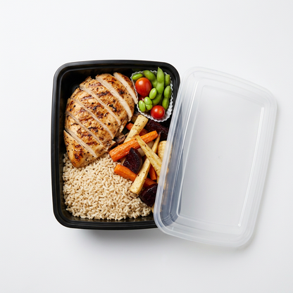 Reusable Meal Prep Containers - 1 Compartment (1120ml) - Pack of 10