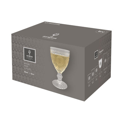 310ml Amore Ribbed Wine Glasses - Pack of Six