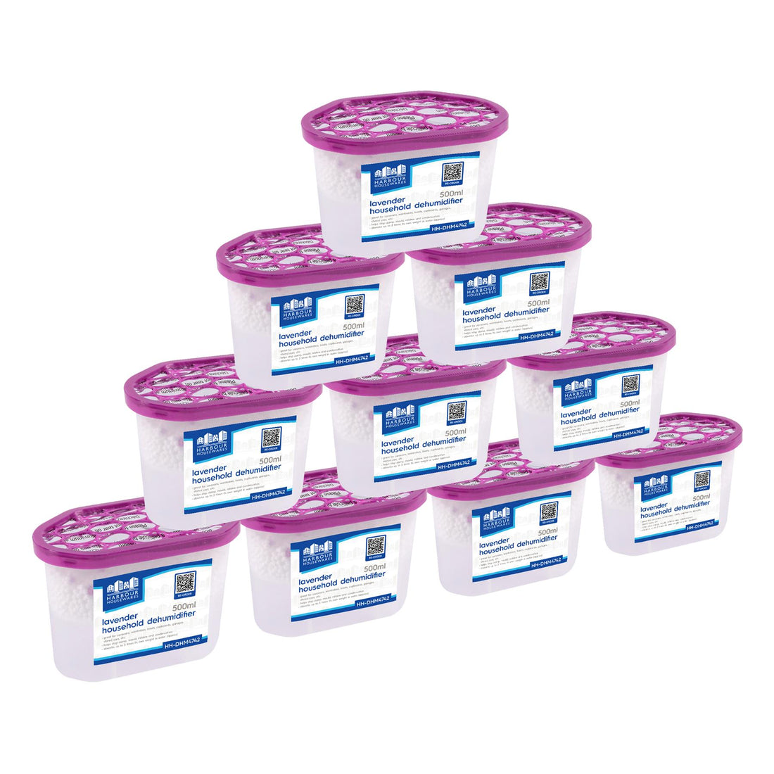 Interior Lavender Scented Dehumidifiers - 500ml - Pack of 10